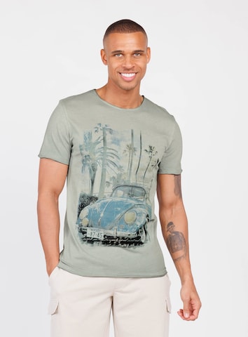 Key Largo - Camiseta 'PALM BEACH' en verde: frente