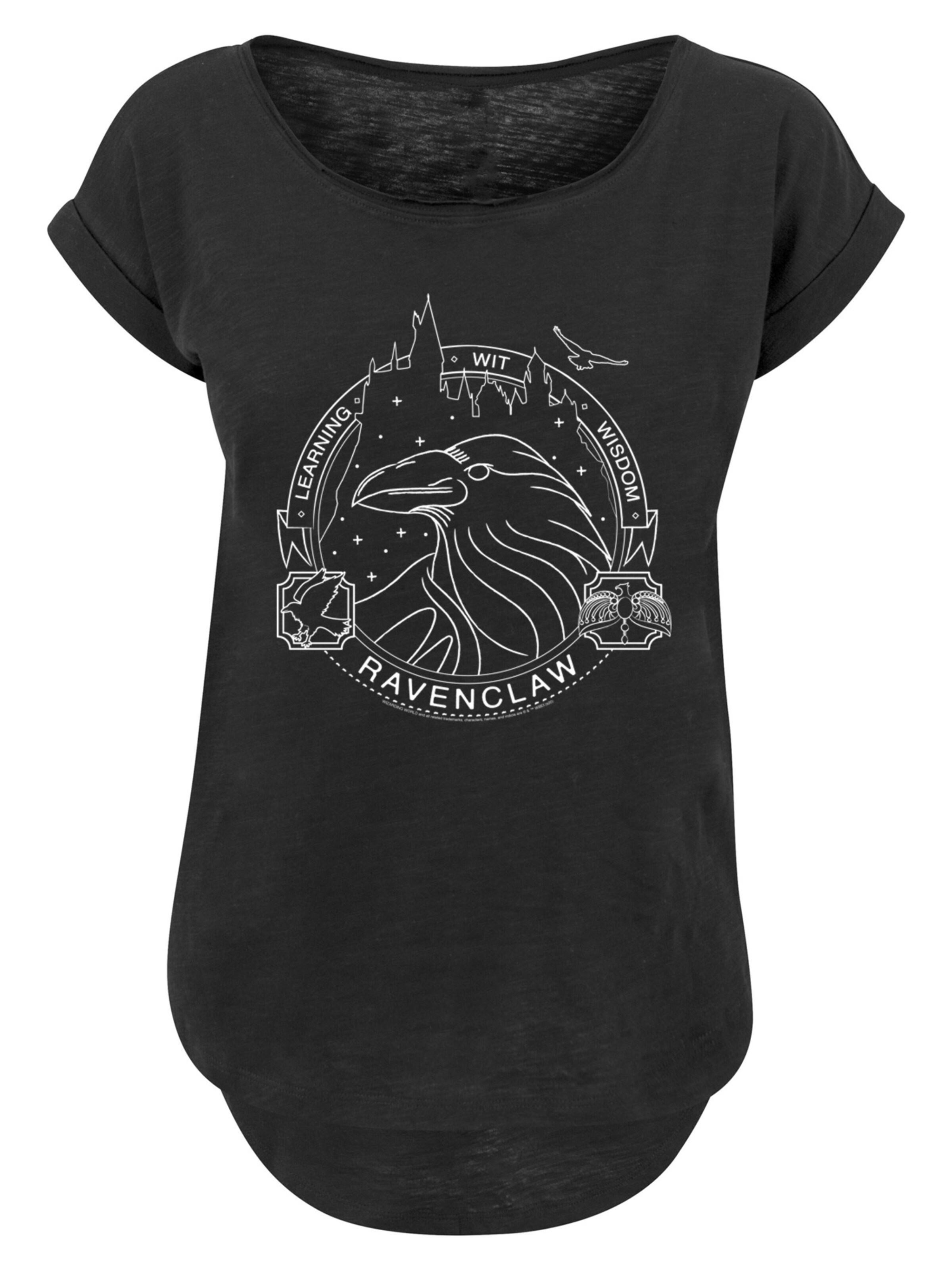 F4NT4STIC T-Shirt 'Harry Potter Ravenclaw Seal' in schwarz / weiß, Produktansicht