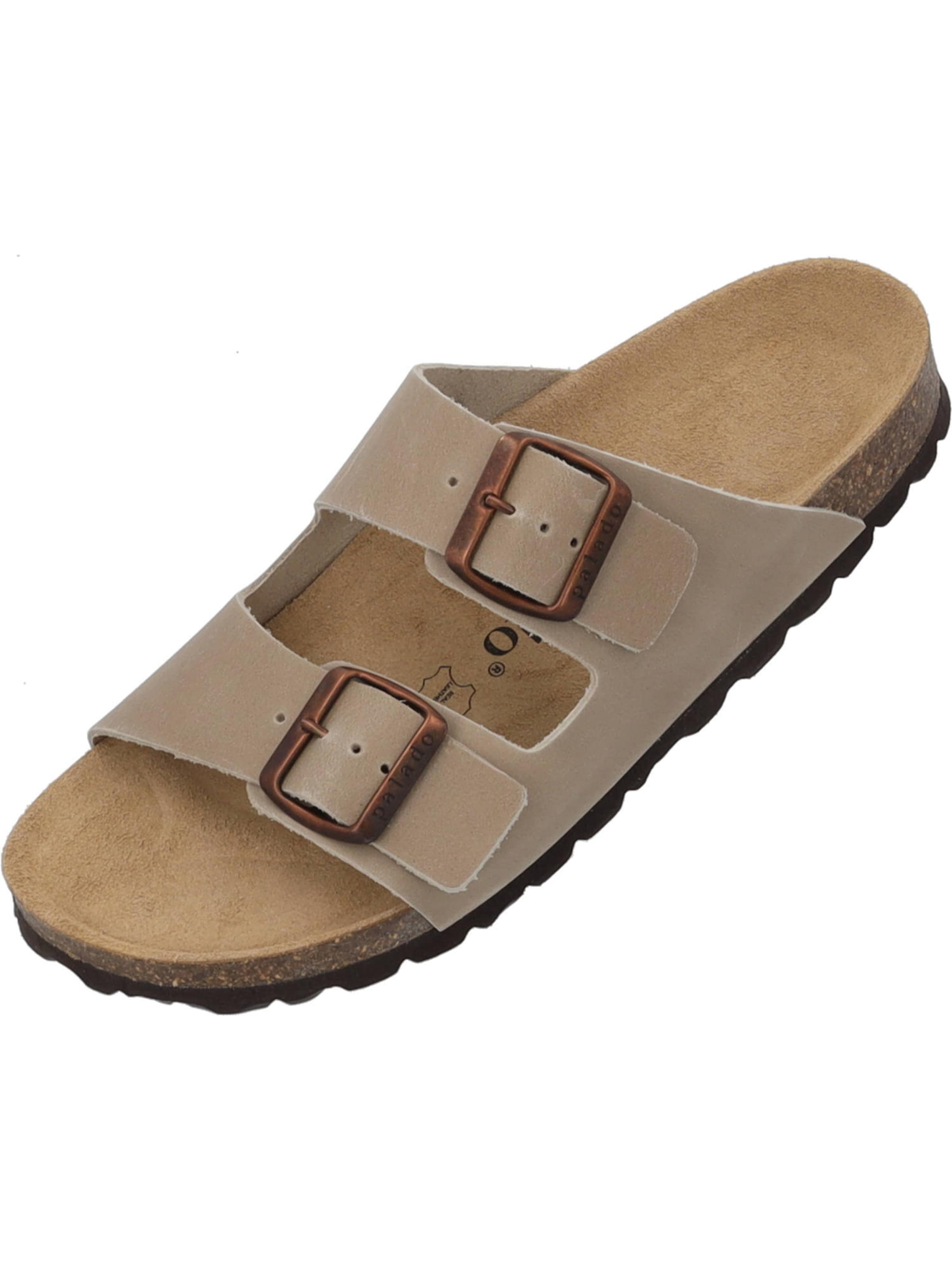 Palado Pantolette 'Korfu' in Beige: Vorderseite