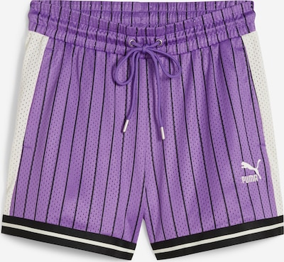 PUMA Pants 'T7' in Dark purple / Black / White, Item view