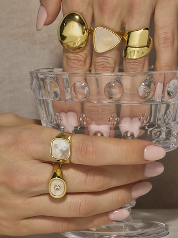 Luxenter - Anillo 'Misau' en blanco: frente