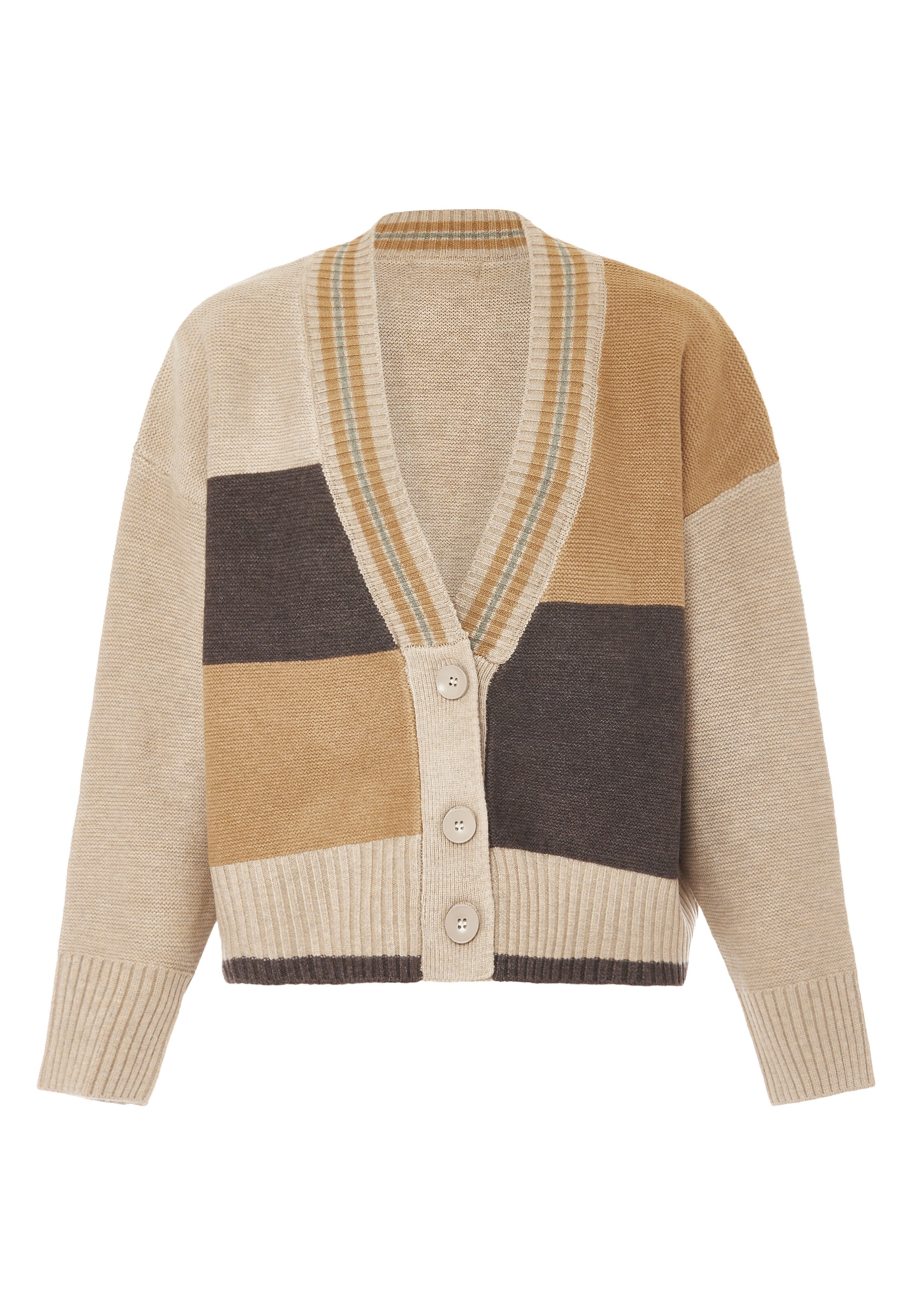 DreiMaster Maritim - Casaco de malha 'Boline' em branco: frente