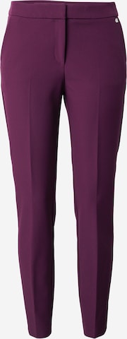 HUGOSlimfit Hlače na crtu 'Hagonia-1' - ljubičasta boja: prednji dio