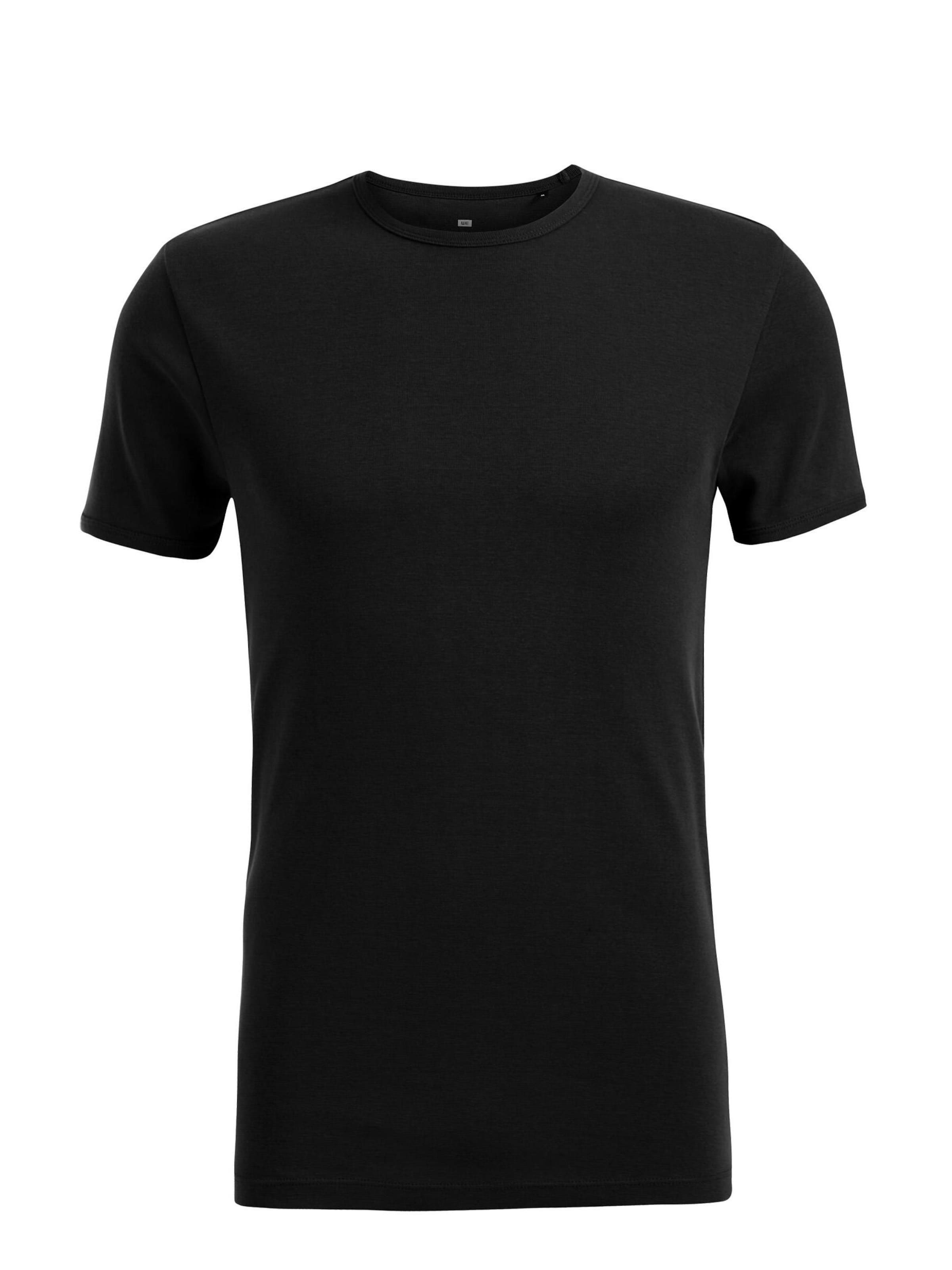 WE Fashion Тениска в черно: отпред