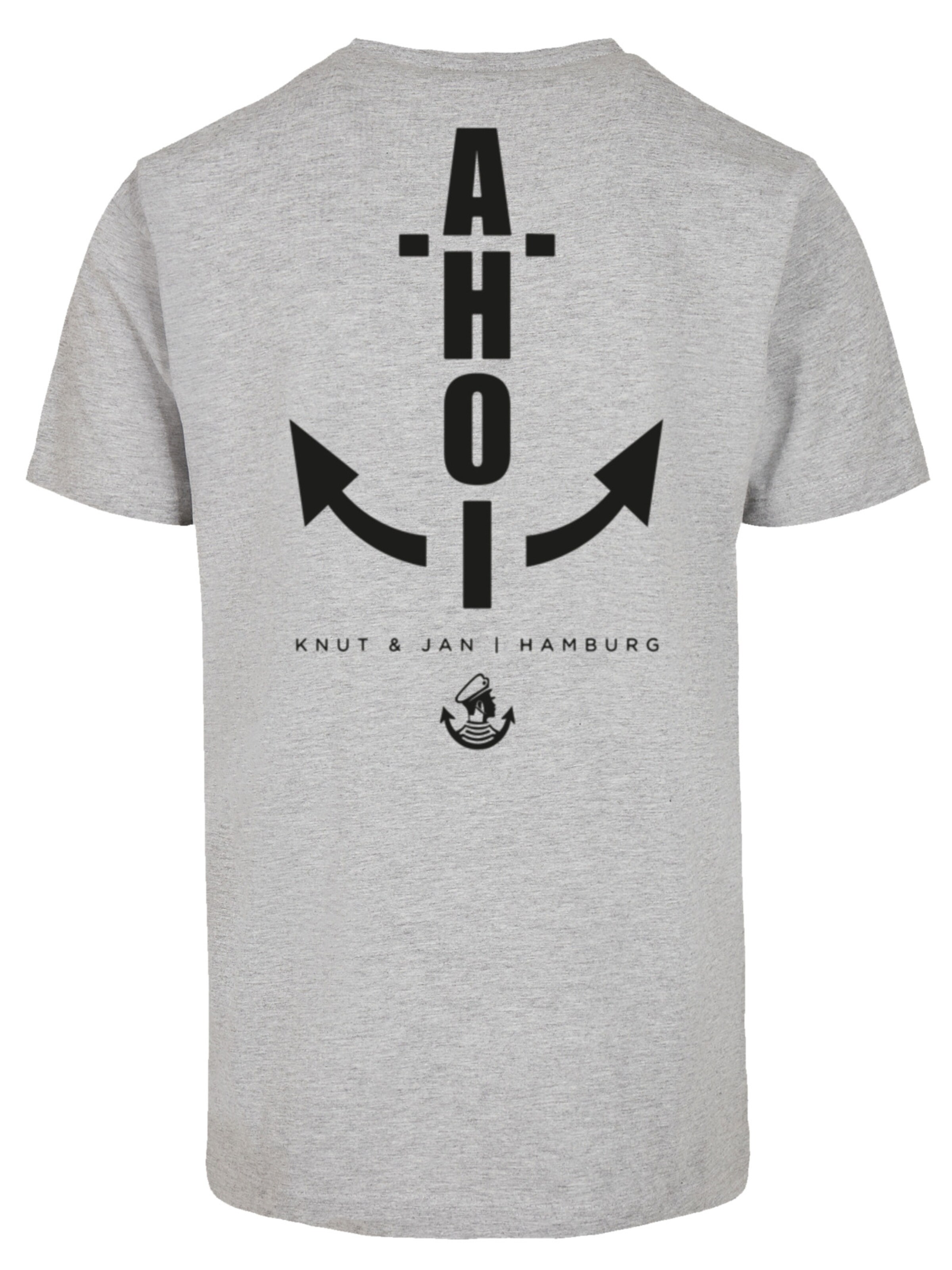 F4NT4STIC Shirt 'AHOI Knut & Jan Hamburg' in Grijs