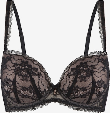 LingaDore Push-up Rintaliivi värissä musta: etupuoli