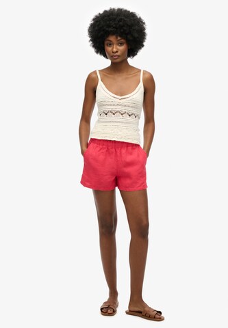 Superdry Regular Broek in Rood