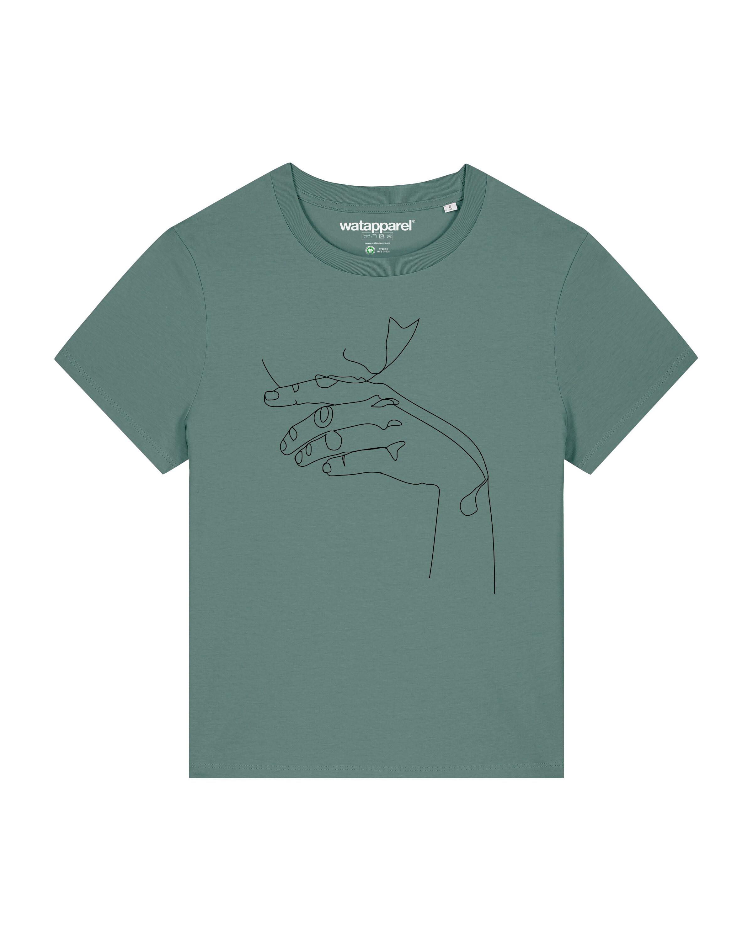 Watapparel T-Shirt ' Don't Hurt Yourself ' in Grün: Vorderseite