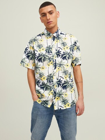 JACK & JONES Klasický střih Košile 'Aloha' – bílá: přední strana