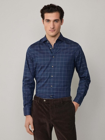 Hackett London Slim Fit Hemd in Blau: Vorderseite