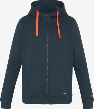 CHIEMSEE Zip-Up Hoodie in Blue: front