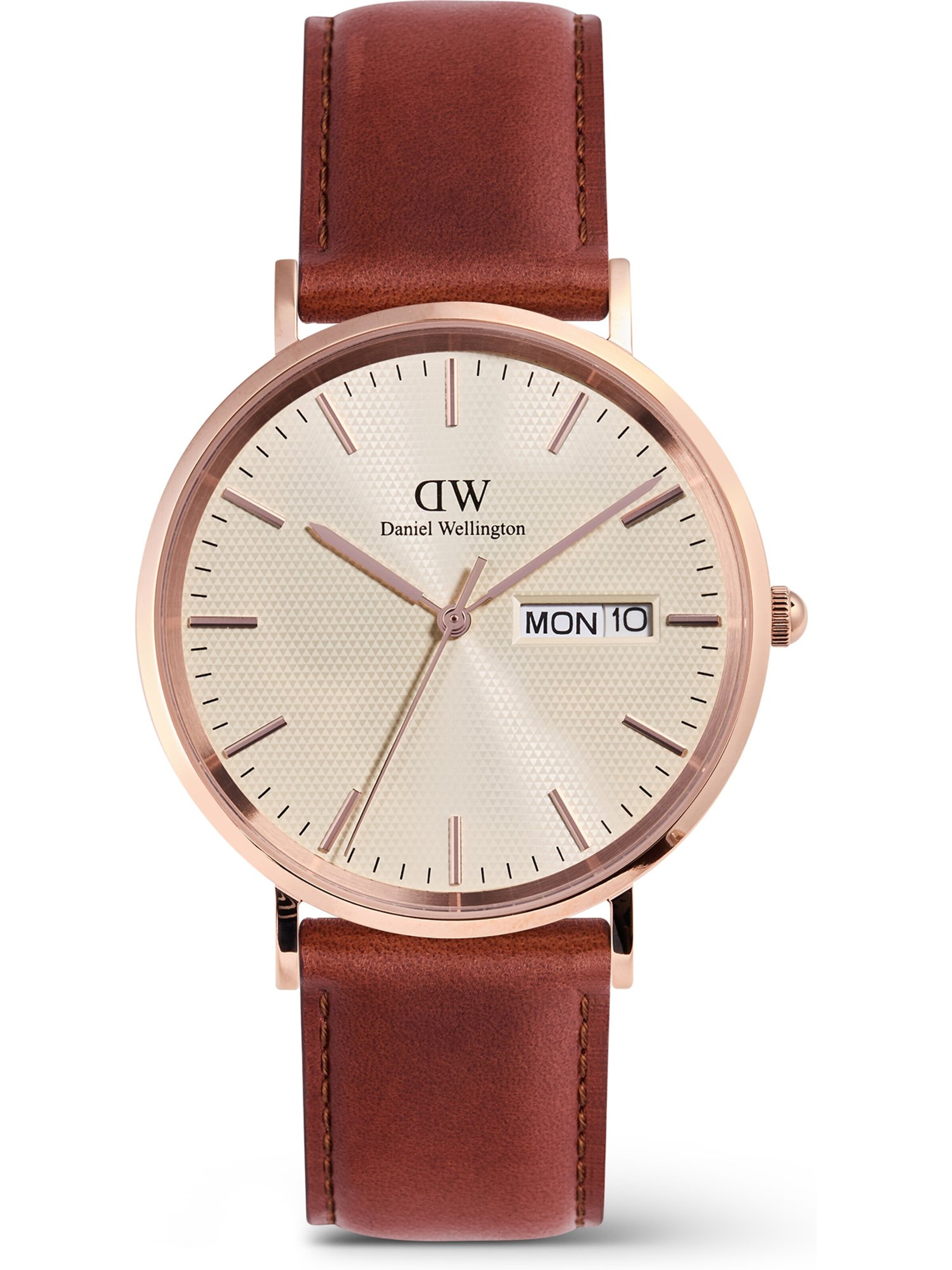 Daniel Wellington Uhr in Braun: Vorderseite