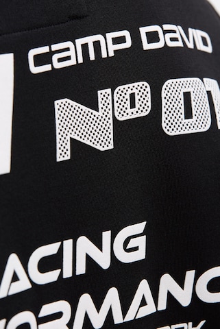 CAMP DAVID Zip-Up Hoodie in Black