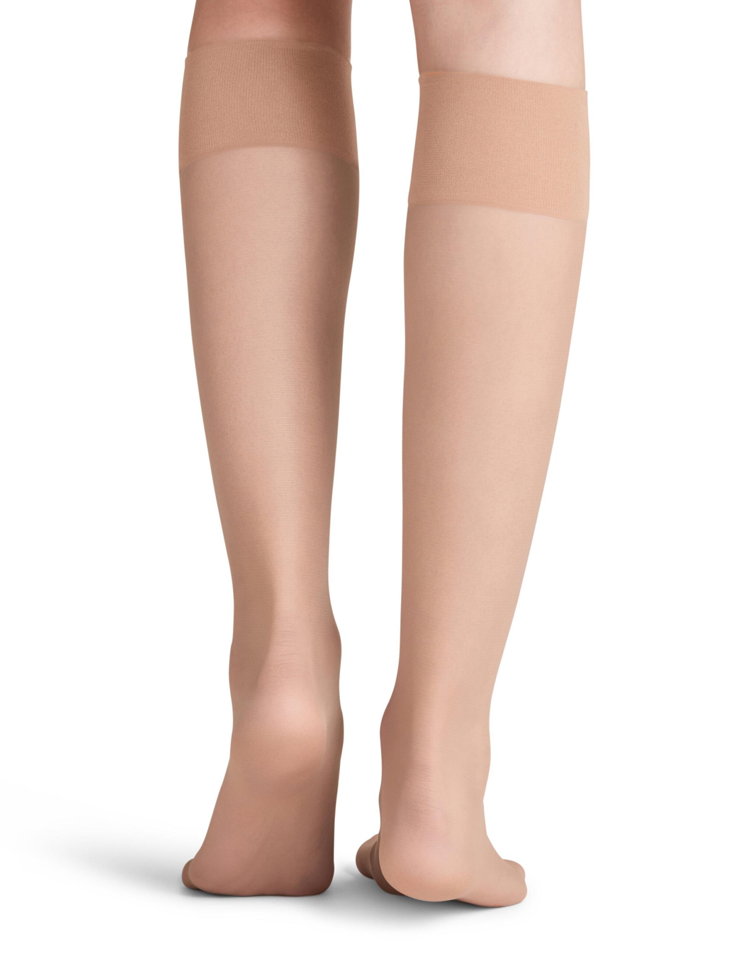 FALKE Knee High Socks 'Pure Matt' in Brown