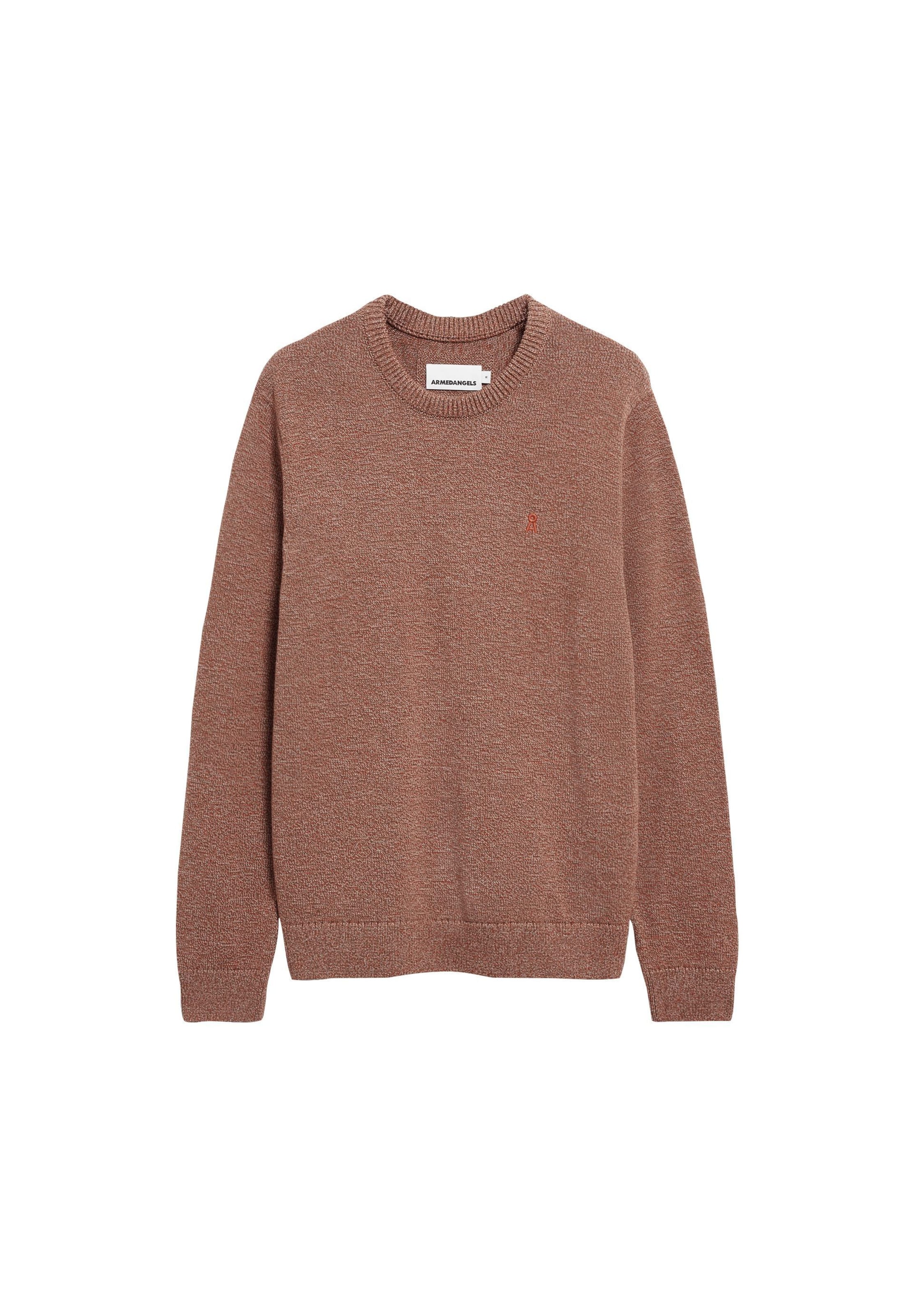 ARMEDANGELS Strickpullover 'ALVAARIO' in Braun: Vorderseite