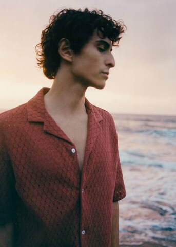 MANGO MAN Regular Fit Hemd 'Ditella' in Rot