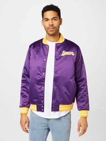 Mitchell & Ness Between-Season Jacket in Purple: front