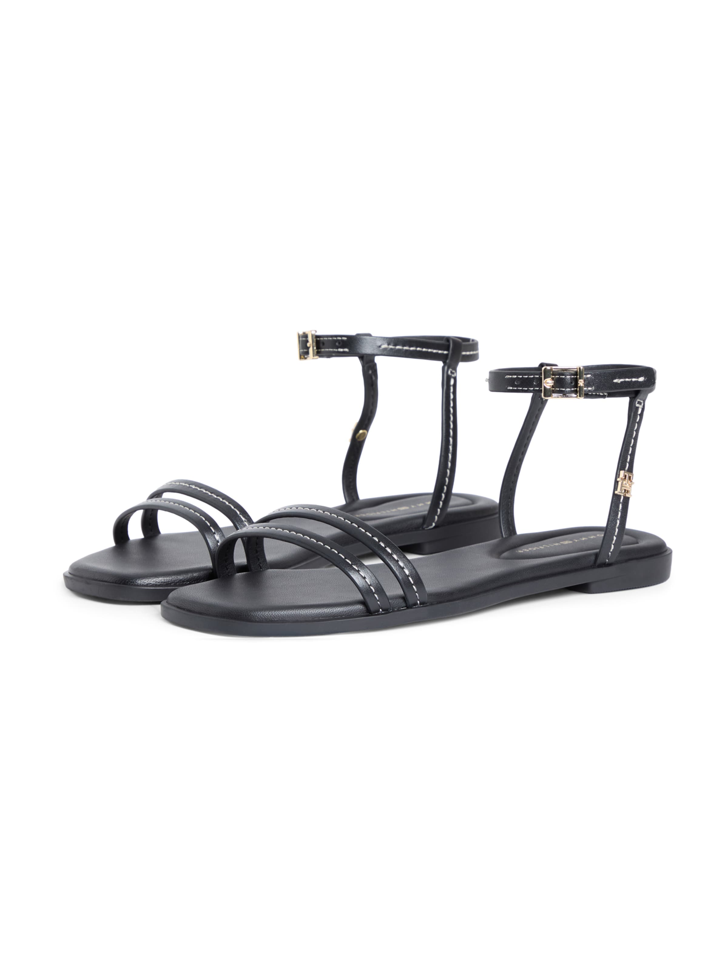 TOMMY HILFIGER - Sandálias com tiras em preto