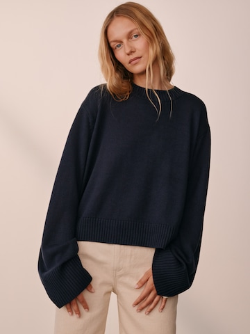 ABOUT YOU x Marie von Behrens Sweater 'Gwen' in Blue: front