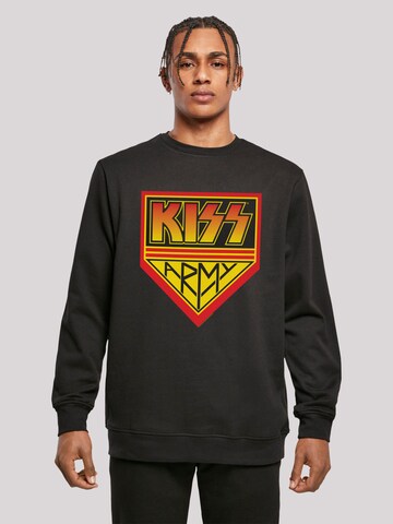 Sweat-shirt 'Kiss Rock Band' F4NT4STIC en noir : devant