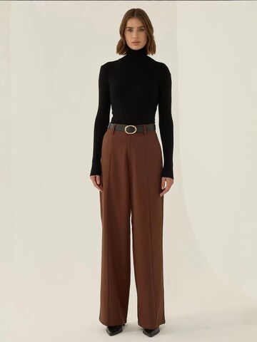 Wide Leg Pantalon Hiccup en marron