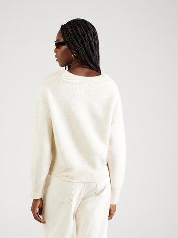 PIECES Sweater 'FINE' in White