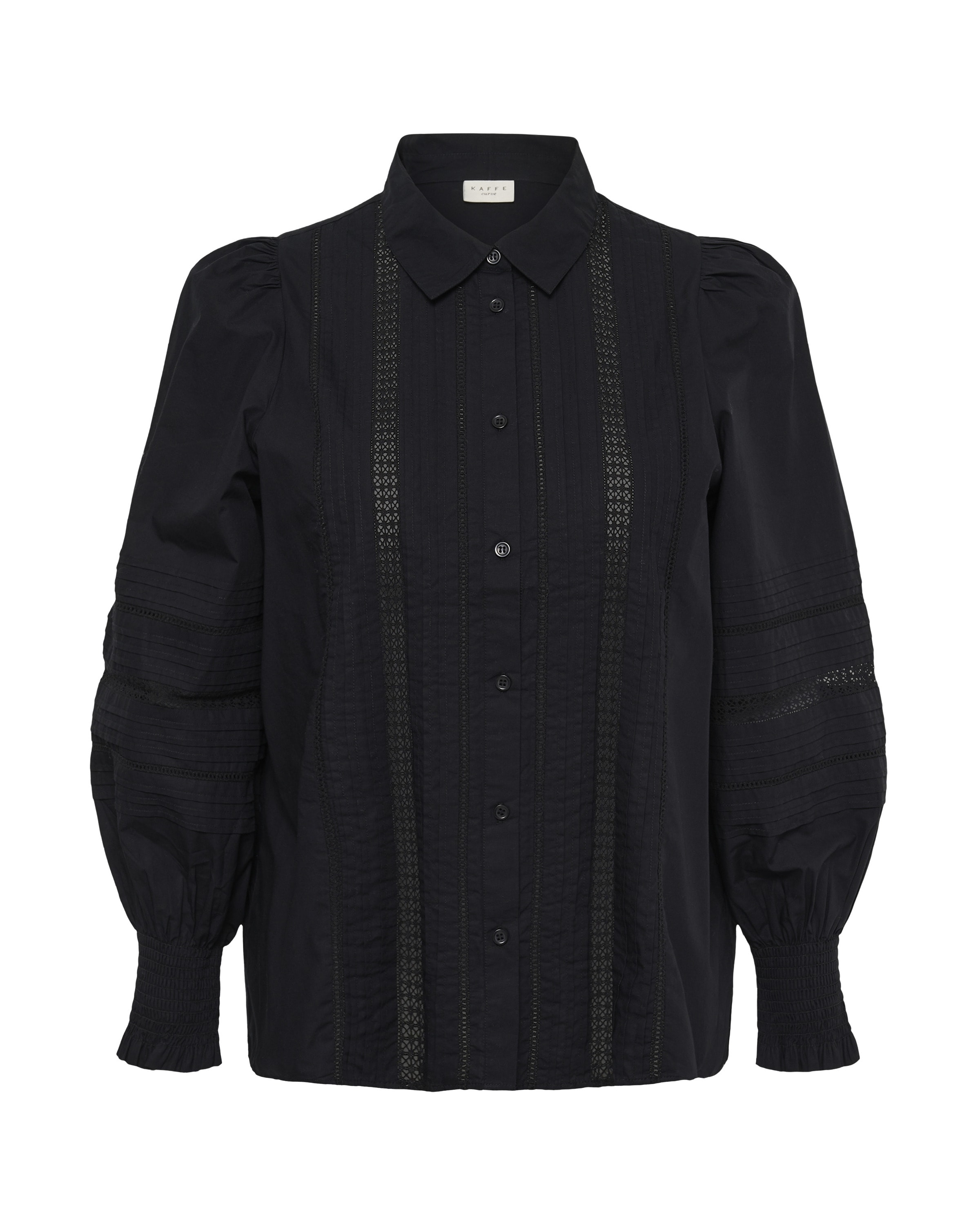 KAFFE CURVE Bluse 'KCbelli' i sort: forside