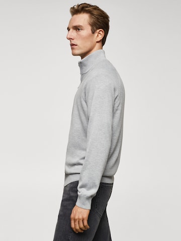 MANGO MAN Strickjacke 'Tenc' in Grau