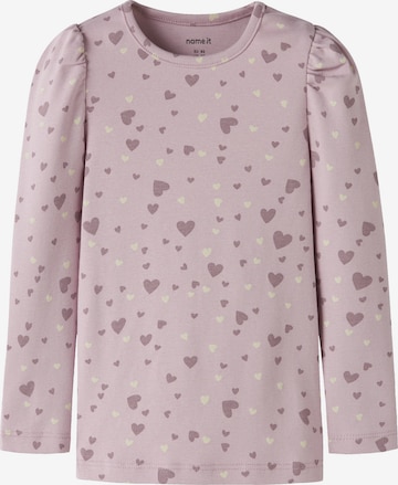 NAME IT Shirt 'NMFBHEART' in Purple: front