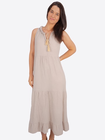 Robe d’été 'Viola' Seasons of April en beige : devant