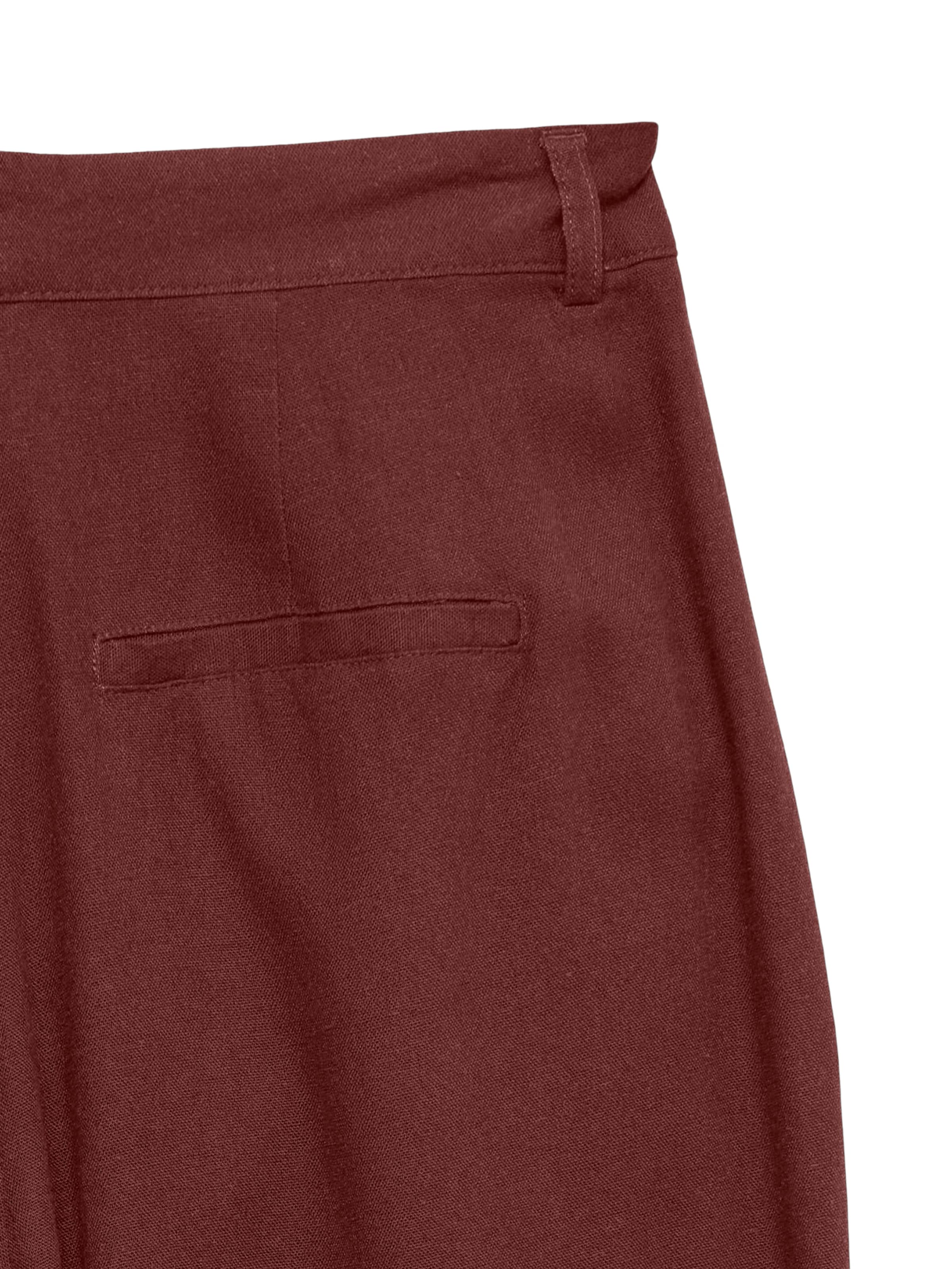 VERO MODA Loose fit Pleat-Front Pants 'VMMymilo' in Brown