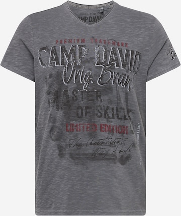T-Shirt CAMP DAVID en noir : devant
