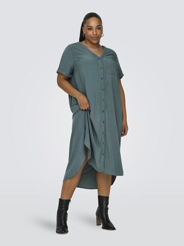 ONLY Carmakoma Shirt Dress in Blue