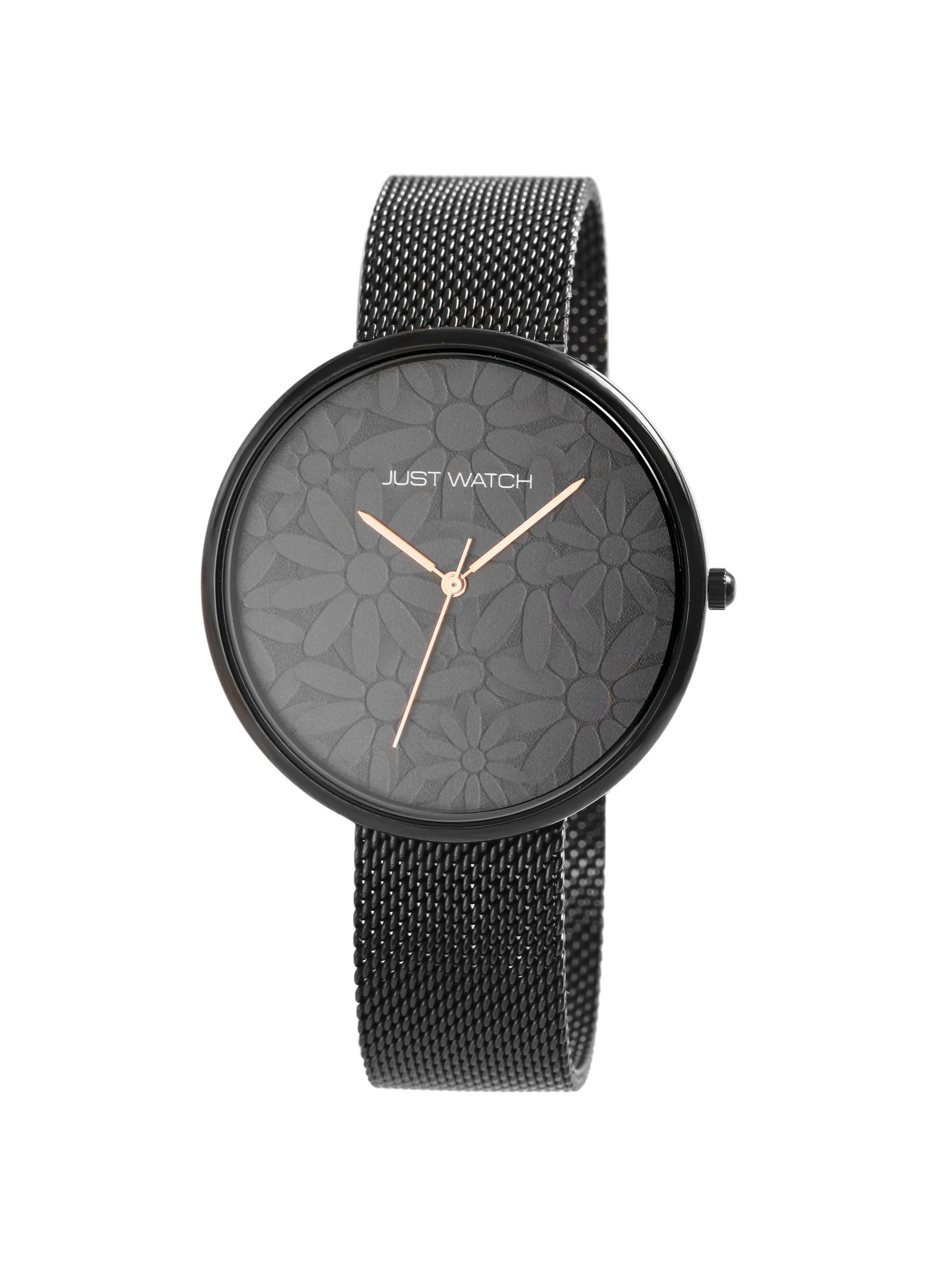 Just Watch Analog Watch 'Floriane, 3 ATM' in Black: front