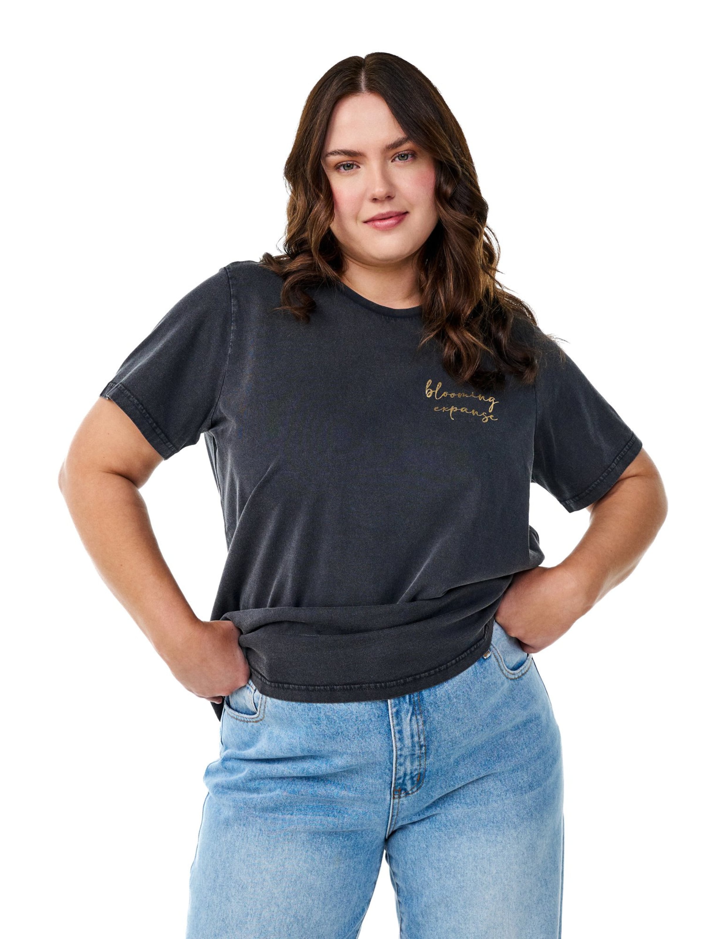 Zizzi Футболка 'Vave' в Серый: спереди