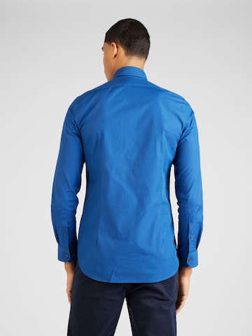 Michael Kors Slim fit Button Up Shirt 'FIL A FIL' in Blue