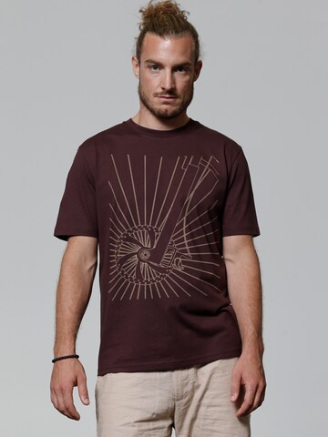 T-Shirt ' Fahrradspeichen ' Watapparel en rouge : devant