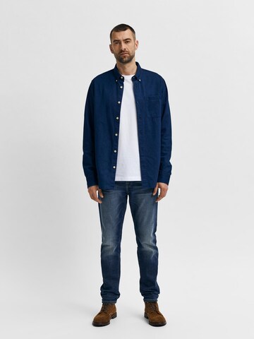 Slimfit Jeans 'Leon' di SELECTED HOMME in blu