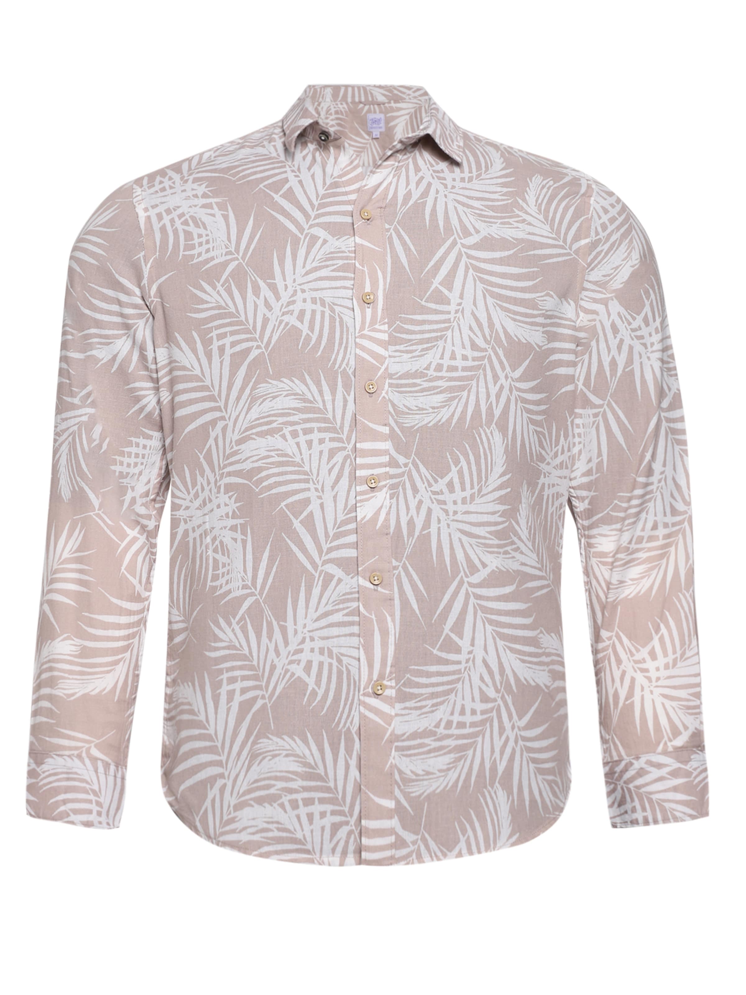 Regular fit Camicia 'Roman' di Campus Sutra in beige: frontale