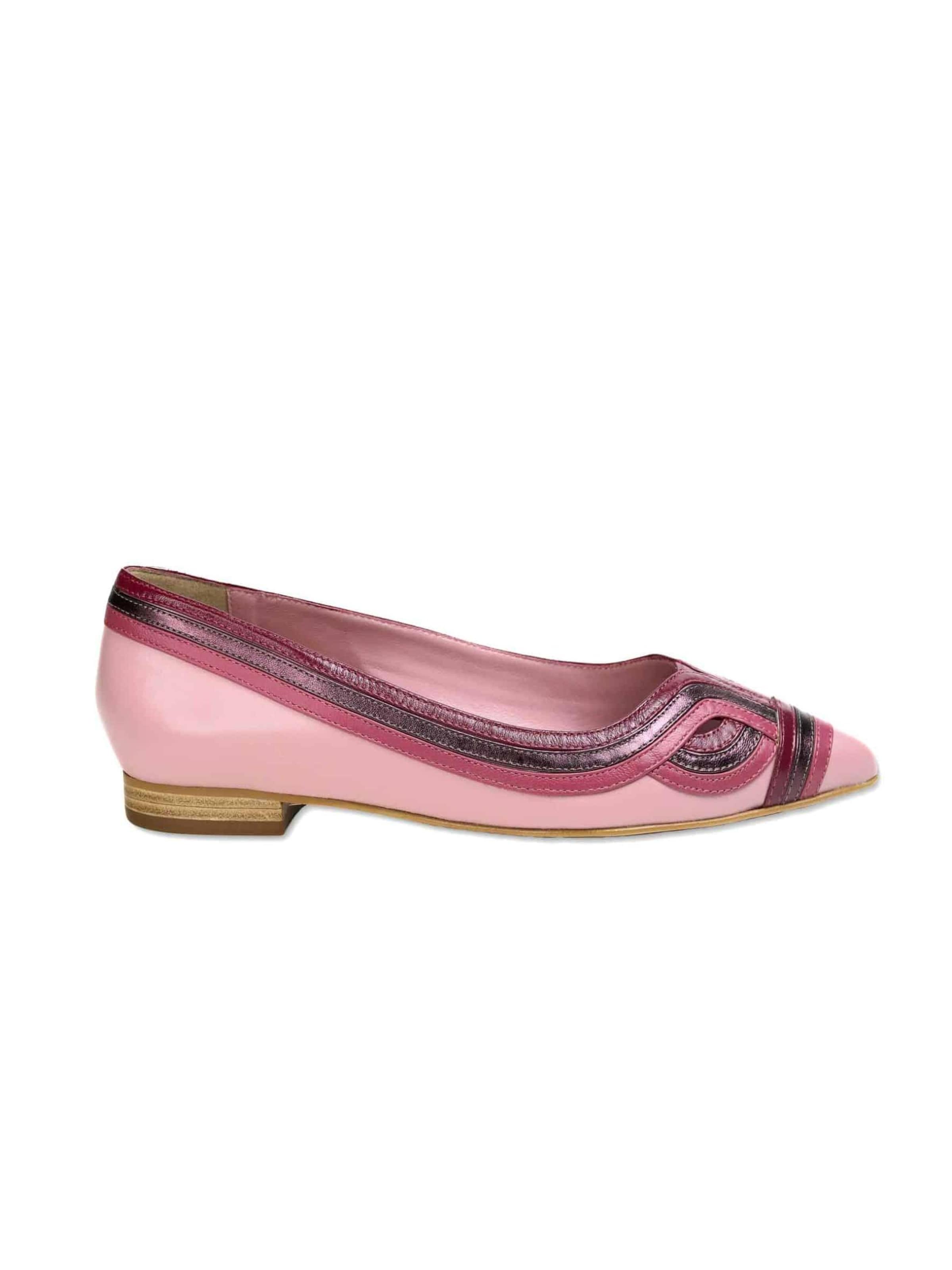 Mangara Atelier Ballerina 'Ballerines Mangara Begonia en cuir' in Roze: voorkant