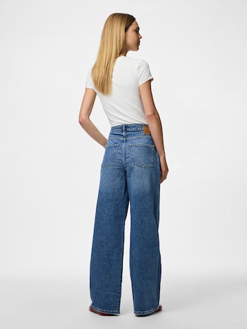 PIECES Wide leg Jeans 'PCSELMA' in Blue