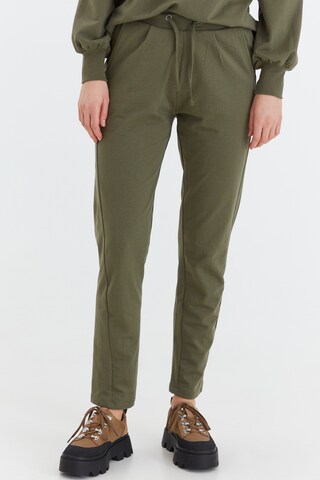 Fransa Slim fit Pants in Green: front