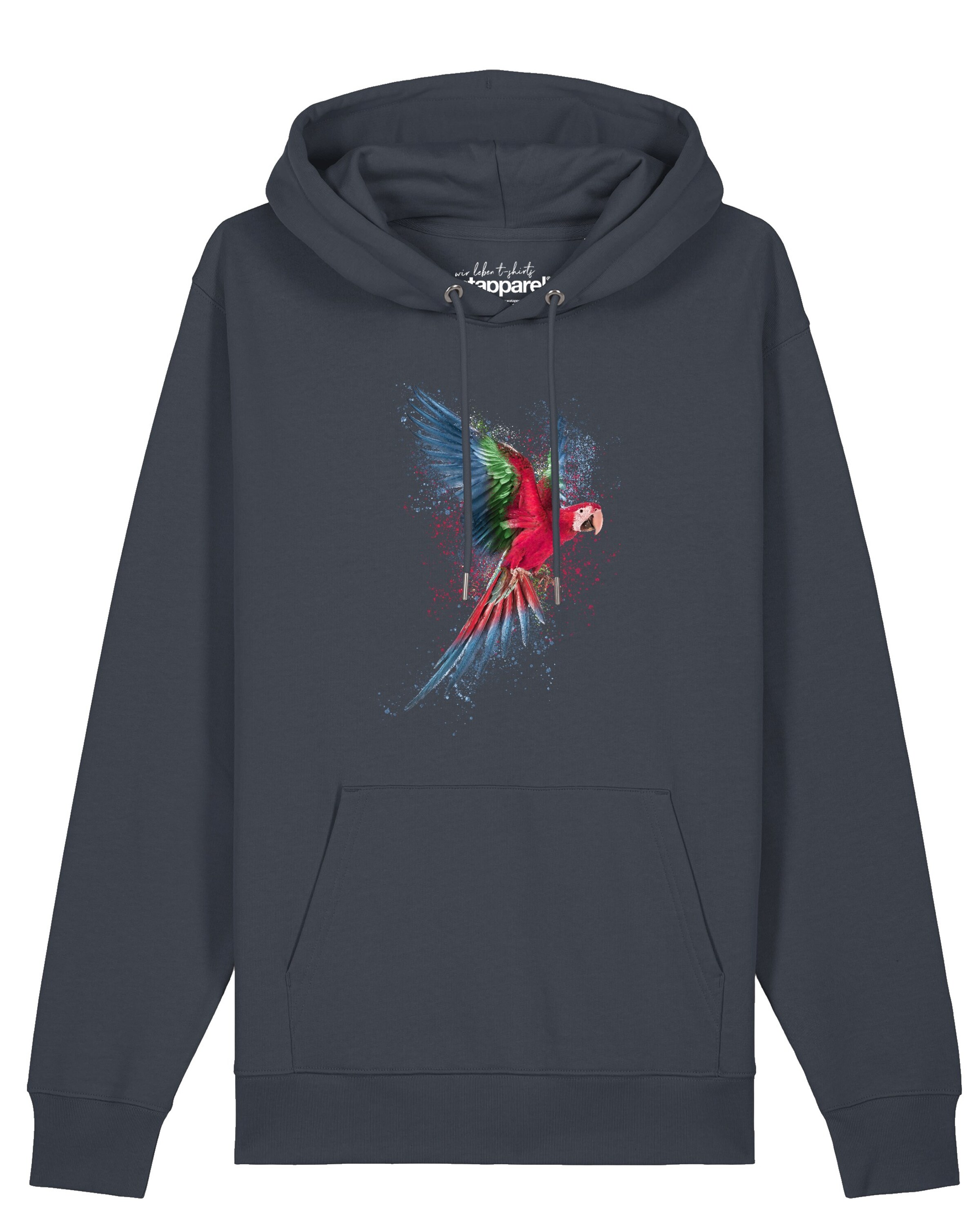 Felpa 'Papagei' di Watapparel in grigio: frontale