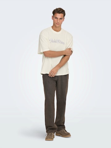 Only & Sons Tričko 'ONSMALIK' – bílá