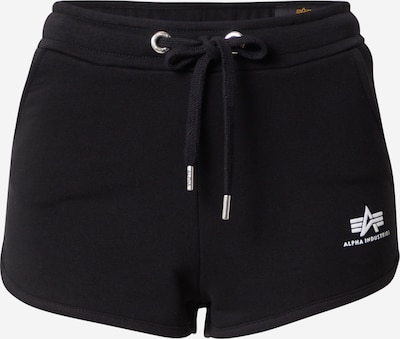 ALPHA INDUSTRIES Shorts in schwarz / weiß, Produktansicht
