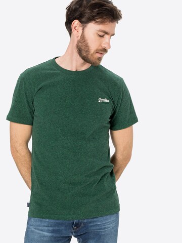 Superdry - Tapered Camisa em verde: frente