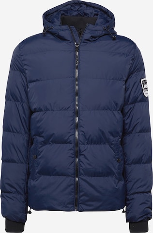 INDICODE JEANS Winter jacket 'Hoover' in Blue: front