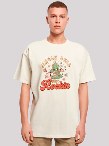 F4NT4STIC Shirt 'Jingle Bell Rockin Christmas' in Beige: voorkant