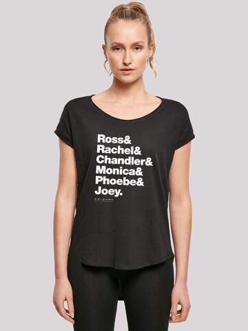 F4NT4STIC T-Shirt 'Friends Ross & Rachel & Chandler & Monica & Phoebe & Joey' in Schwarz: Vorderseite