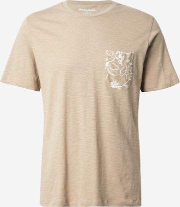 JACK & JONES Футболка 'JJROX' в Бежевый: спереди